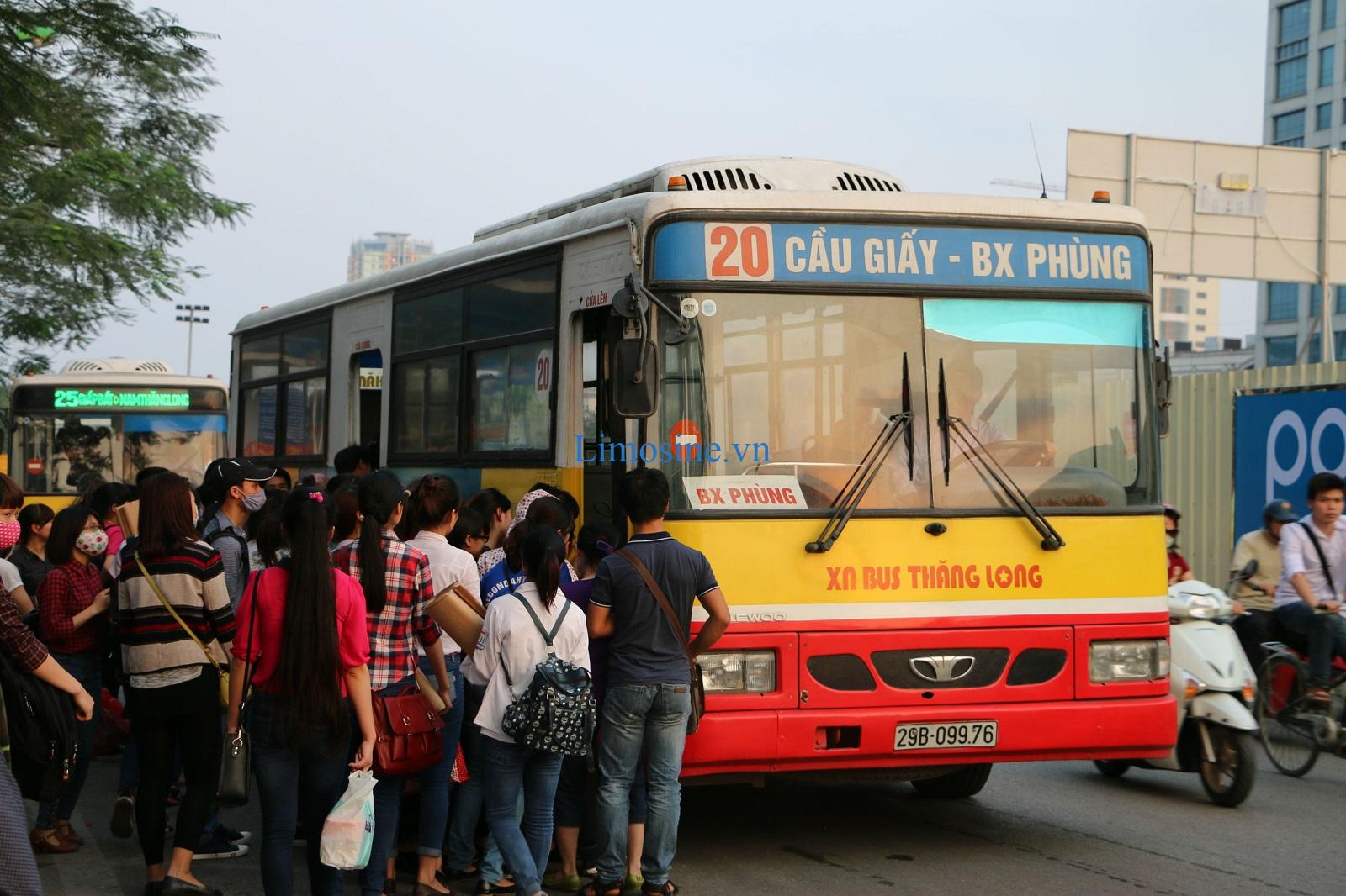 Danh sách, lộ trình 110 tuyến xe buýt Hà Nội - xe bus Hà Nội chi tiết nhất