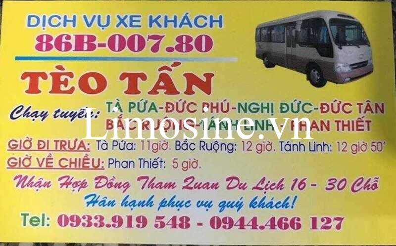 Top 10 Nhà xe Tánh Linh đi Phan Thiết có cho thuê xe tự lái từ 4-7-16 chỗ