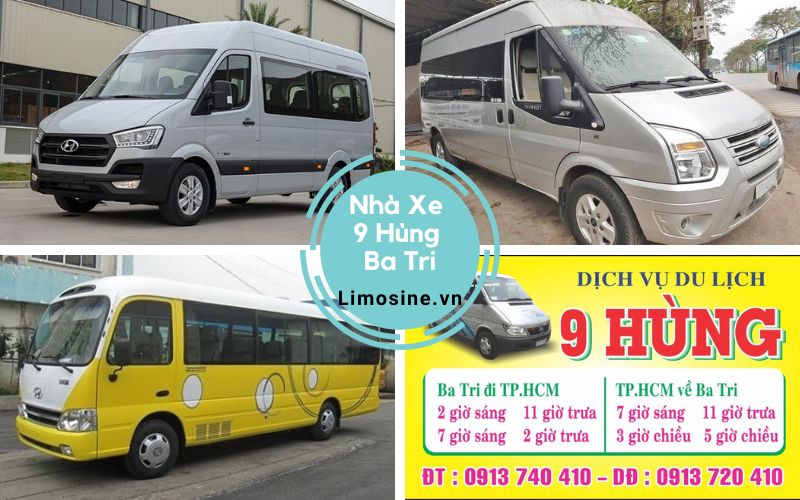 Nhà Xe 9 Hùng Ba Tri - Số điện thoại đặt vé đi Bến Tre, Tiền Giang