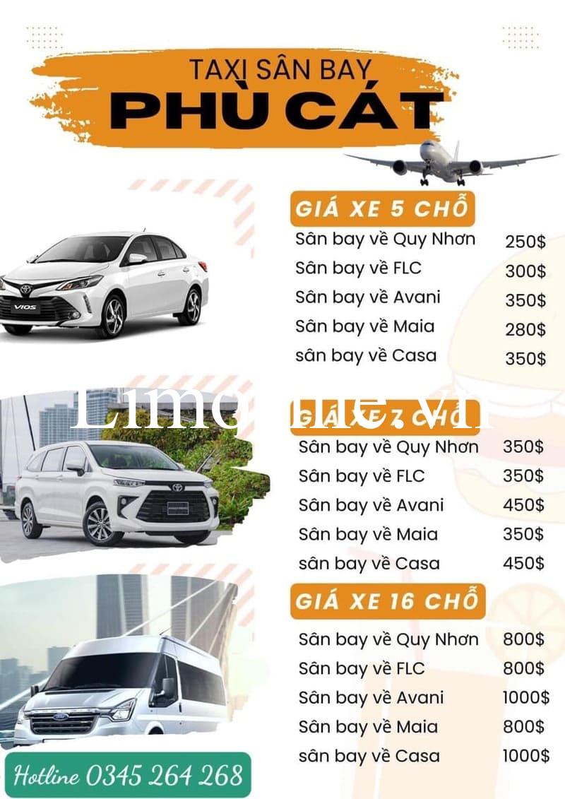 17 Hãng taxi sân bay Phù Cát về Quy Nhơn số điện thoại tổng đài